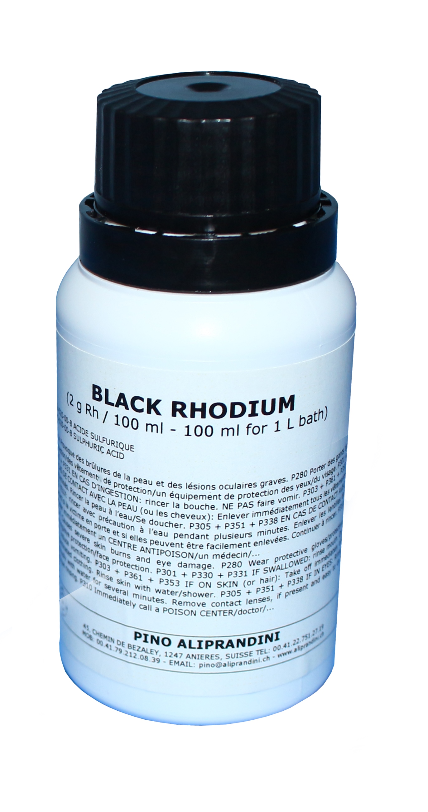 Электролит Rhodium Black (2г/100мл) черный для ванны (0149C) (+)