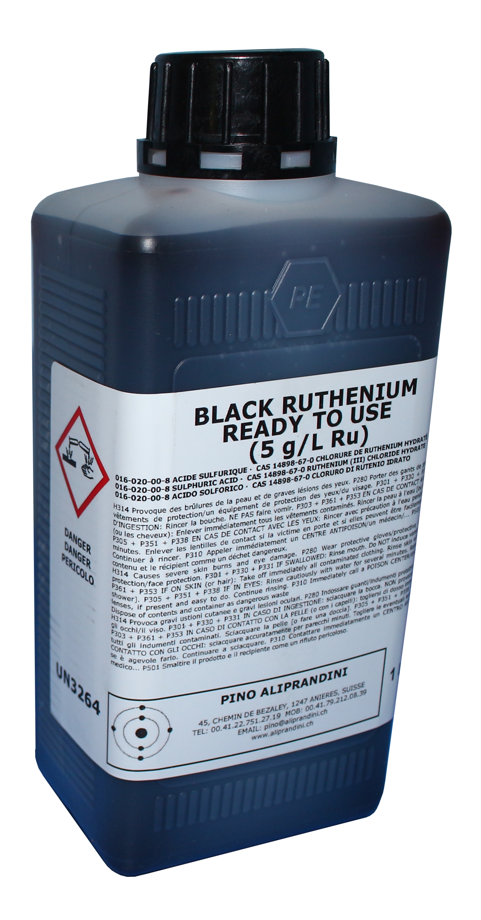 Электролит рутенирования Black Ruthenium XT (5г/л) Ru (0490A) (+)